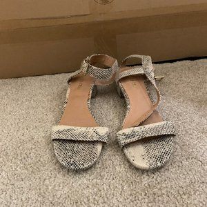 Faux Snake Skin sandals w/ 1" heel